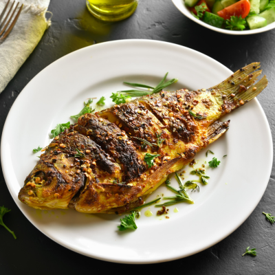 Salmão Grelhado com Legumes